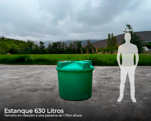 Estanque vertical reforzado 630 lts