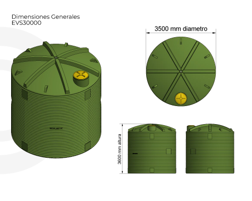 Estanque vertical estandar 30000 lts