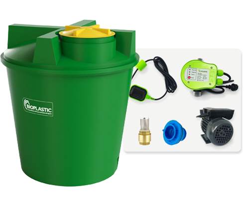 Combo estanque vertical 1300 lts + kit bomba 0,5 hp fabricacion  italiana