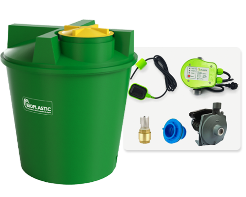 Combo estanque vertical 1300 lts + kit bomba 1,5 hp fabricacion  italiana